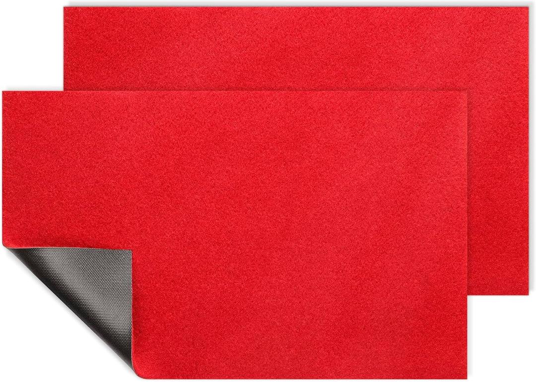 AAZZKANG Red Door Mat Set of 2 Non Slip Durable Multi-Purpose Outdoor Indoor Mats Ultra Absorb Mud Easy to Clean Entry Doormat for Inside,Outside,Patio,High Traffic Areas