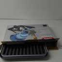 OXO Good Grips Aluminum Fold Flat Dish Drying Rack, 2-Tier, with Drainboard, for Kitchen Counter, Collapsible