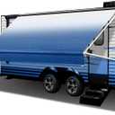 RV Awning Fabric Replacement 12FT (Fabric 11' 2"), Heavy Duty Camper Awning Replacement Weatherproof Vinyl Universal Outdoor Canopy for Camper, Trailer, and Motorhome Awnings Blue