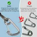 EEBBL Scuba Diving Reef, Scuba Diving Reef Stick, Anti-seawater Corrosion Double Scuba Diving Reef Hooks Scuba Diving, 316 Stainless Steel Reef Cord Hook