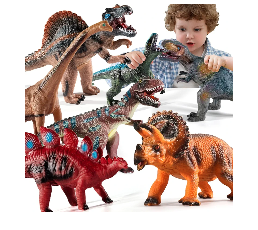 NIPLOOOW Big Dinosaur Toys for Kids 35, 7 Piece Realistic Soft Dinosaur Figures, Jumbo Dinosaur Toys for Kids 57, Dinosaur Party Favors, Birthday Gifts for Boys & Girls