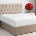 Cal King Fitted Bed Sheet - Bottom Single Fitted Sheet Only - Ultra-Soft Hotel Luxury Bedding w/ 8-16 Inch Deep Pockets - Breathable, Cooling & Wrinkle Free - Easy-Fit, Fade & Shrink Resistant - White