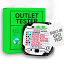 Earth Potential Outlet Tester for Standard US 110v Electrical Outlets Checks Live, Neutral & Earth Connections & Polarity with Automatic Status Display Includes a GFCI Tester