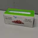 Quart Size Freezer Bags  150 Count, Resealable, Extra Strong 2 Mil Leak Proof Double Zipper Clear Stand Up Food Bags