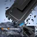 FNTCASE for iPhone 12 Magnet Case: Magnetic Dual Layer Protective Cell Phone Cover with Belt-Clip Holster | Military Grade Drop Proof Protection Durable Non Slip Textured Back Phonecase (Black)