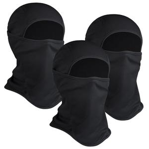 2 Pieces Balaclava Ski Mask -Winter Full Face Mask for Men Women Windproof Weather Outdoors Cover for Men Women Boys Girls Black/Black/Black
