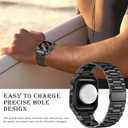 MioHHR Stainless Steel Band and Case Compatible with Apple Watch Band 46mm Series 11 10, Men Metal Protective Bumper Cover for iWatch 46mm Series 11/10, Black