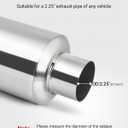 EVIL ENERGY 2.25" Exhaust Muffler, 2.25" Inlet (OD) 3" Outlet Stainless Steel Universal Straight Through N1 Style Burnt Exhaust Tip, Deep Tone for Modern Trucks, Muscle Cars & Daily Drivers