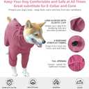Dog Pajamas for Dogs, Suitable for Adult, Pet Jumpsuit Four-Legged Dog Clothes, Pet Clothing. (Red Color, 3XL)