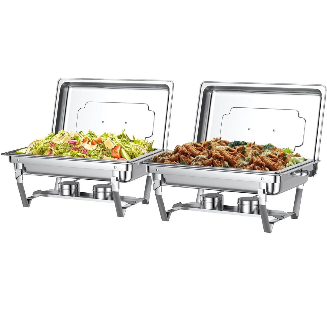 Chafing Dishes for Buffet Set – Chafers for Catering & Buffet Warmers with Lids | Serving Food Warmer & Chafers Servers Sets, 3 Pack