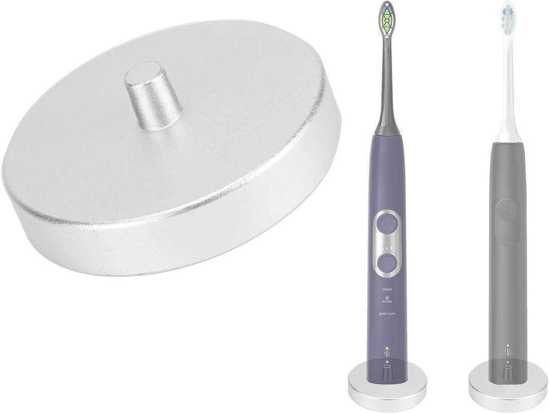 Silver Electric Toothbrush Holder for Bathroom, Stainless Steel Freestanding Brush Holder, Compatible with Philips Sonicare Protective Clean 5100, 4100, 5300, 6500, 6100, New Philips 1100, 2100