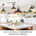 zeyu 17.7 Inch Farmhouse Pendant Light for Kitchen Island, Large Ceiling Hanging Light with Metal Dome Shade, Oil Rubbed Bronze Finish, 016-1M ORB, Large, 1 Pack