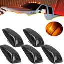 PSEQT 5Pcs Cab Roof Marker Lights LED Top Clearance Marker Light Compatible for 1988-2002 C/K 1500 2500 3500 5500 6000 6500 7000 7500 12V Signal Running Lights Waterproof w/Smoke Cover & T10 LED