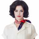 Rugelyss Natural Black Short Wavy Wigs with Bangs Vintage Curly Hair Wig Synthetic Wigs for Women for Cosplay or Halloween