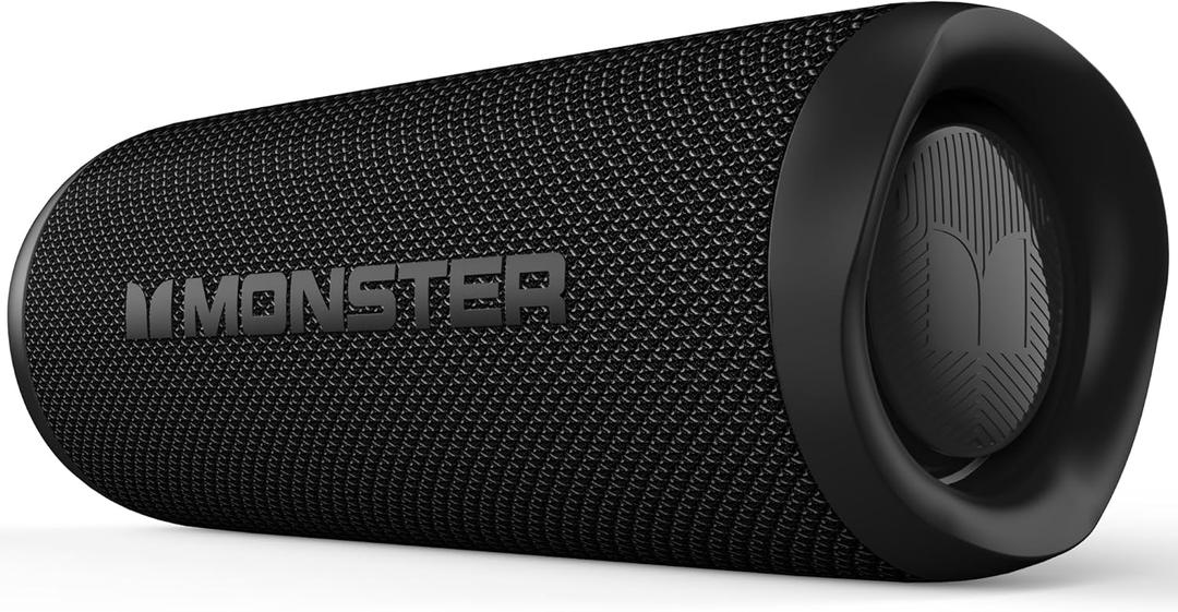 Monster Bluetooth Speaker, Wireless Portable Outdoor Bluetooth Speakers, 60W True Wireless Stereo IPX8 Waterproof, Dual Pairing Bluetooth 5.4 Built-in Mic, Black
