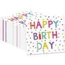 50 Pieces Birthday Napkins Disposable Birthday Party Napkins 13 x 13 Inches, Paper Cocktail Napkins Decorations for Baby Shower Party, Pack Of 4