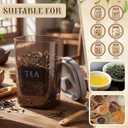 Suclain 2 Pack 44oz Airtight Coffee Canisters Light Blocking Tea Storage Containers with Scoop, Airtight Food Jars for Loose Leaf Tea, Sugar, Formula, Coffee Bean, with Chalk Marker & 8 Stickers