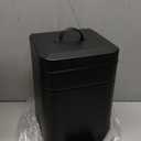 CEROELDA Small Trash Can with Lid-5L/1.3 Gal,Stainless Steel Outdoor Dog Poop Garbage Can-Farmhouse Retro Metal Waste Bin w/Step Pedal for Bathroom Bedroom Office-Soft Close-Black