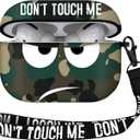 3 x for Airpods Pro Case, Don't Touch Me for Airpods Pro Cover with Keychain/Lanyard Soft Cute Shockproof Cover for Women Men Compatible with for Airpods Pro 2019 Charging Case (Green)