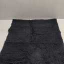 Chenille Bathroom Rugs 30x20, Extra Soft and Absorbent Shaggy Bath Mat, Machine Washable, Non-Slip Plush Carpet Runner for Tub, Shower, and Floor, Home Decor Accessories, Black