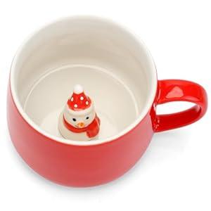 Cute Whale Ceramic Coffee Mug Hidden 3D Animal In Cup Ideal Creative Holiday Gifts Christmas and Birthday Gifts for Animal Lovers Family Kids Friends Colleagues 12OZ (Blue)