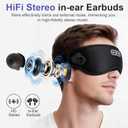 Sleep Headphones Wireless Bluetooth 5.4, 100% Blackout Sleep Mask with Bluetooth Headphones with HiFi Stereo in-Ear Earbuds, 3D Weighted Eye Mask for Sleeping Travel Meditation Men Women