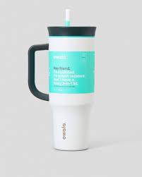 Owala 40oz Stainless Steel Insulated Tumbler In Grey/white