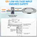 10 Inch LED Pool Light for Inground Pool, 50W Ultra Bright RGB Underwater Swimming Pool Light with Controller, Remote & APP Control, Color Change, Built-in 12V Transformer (120V Input), 50FT Cord