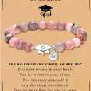 2026 Graduation Gifts Class of 2026 Gifts A-Z Initial Graduation Bracelets for Her College High School 8th 6th 5th Grade Graduation Gifts Graduation Cap Decorations Inspirational Jewelry