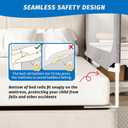 3-Piece Full Size Bed Rails for Toddlers, with Headboard Rod -Height Adjustable Baby' Safety Bed Rails Guard for Full Size Bed(3Pack 74.8"x74.8"x54"-Gray)