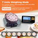 Rechargeable Split Digital Kitchen Food Scale - TRUDIN Weight Scale for Bread Making & Coffee Brewing, Max.22lb/10kg,1g/0.05oz Accuracy,5 Units with Large Backlit LCD,Wall-Mount (Light Silver)