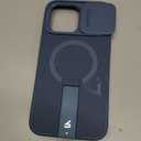 SURITCH for iPhone 14 Pro Max Case with Magnetic Camera Slide Cover and Adjustable Kickstand, Compatible with MagSafe, Shockproof Bumper Case Slim Protective Cover 6.7 Inch, Blue