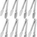 8 Pack Serving Tongs XEVOM Kitchen Tongs,Buffet Tongs, Stainless Steel Food Tong Serving Tong,small tongs (7inch)