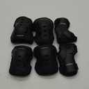Knee Pads for Kids Protective Gear Set with Knee Pads Elbow Pads and Wrist Guards Ideal for Girls Boys Skating Skateboard Scooter Bike (Small(8-12 years), Black)