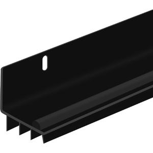36 L-Shaped PVC Door Bottom Triple Vinyl Seals & Drip Cap Fits 1-3/4 to 2 Doors Fills 1/41/2 Gaps Slotted Mounting Holes & Screws Included (Black)