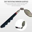 Heavy Duty 4-in-1 Telescoping Magnetic Pickup Tool Set  Flexible Claw Grabber, 16LB Magnet Stick, 2LB Pocket Magnet Pen, 360 Inspection Mirror for Mechanics and DIY