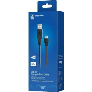 Official PS4 Charging Cable for PlayStation 4, Licensed PS4 Controller Charger Cord - Play/Charge/Data Sync Simultaneously (USB A to Micro USB, 6.5FT)