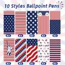 Fullhawl 40 Pcs Patriotic Sticky Notes and Pens Bulk, 20 Star Shape Note Pads to Do List, 20 American Flag Ballpoint Pen 1.0 mm Black Ink Pens Stationery for Home Office Supplies, 3.15 x 3.15 inches