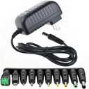 13.5V 1A Switching Power Supply 30W Universal Power Cord 10 Multi Jacks Adaptor Replacement Regulated 13.5V AC/DC Adapter 13.5V 1000mA 800mA 500mA Charger Transformer Plug