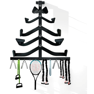 LAT Pull Down Bar Storage Rack, LAT Pulldown Attachments T Bar V Bar Cable Attachment Storage Rack, Training Exercise Back Tricep Press Down Bar Cable Machine Accessories Organizer Holder