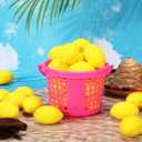 Jerify 100 Pcs Lemon Stress Balls Bulk Lemon Party Favors Mini PU Foam Ball Toys for School Carnival Themed Party Prize Bag Fillers