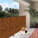 Natural Bamboo Reed Fence, 2 Pack 4FT x 16.4FT,Bamboo Privacy Screen for Garden, Decorative Fence for Outdoor Privacy Screening, Sun Blocking, Decorative Divider, Brown