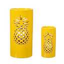 2PK Ceramic Cylinder Pineapple Yellow