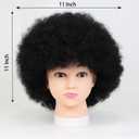 Hippie Small Afro Wigs for 1-8,Adjustable Afro Kinky Costume Wig 115Gram Natural Black Synthetic Disco Wigs for Daily And Theme Party(Small,1B)