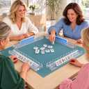 Mahjong Racks with Pushers, Clear Acrylic 4-Player Set, 17.5 Inch