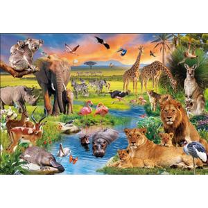 1000 Pieces Jigsaw Puzzles for Adults and Teens and Family Happy Game Time Animal Cute Funny Puzzle (Wild Animals)