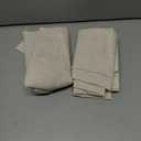 jinchan Linen Pinch Pleated Kitchen Curtains 36 Inch 2 Panels, Natural Linen Tier Curtains Back Tab Beige Farmhouse Cafe, Light Filtering Small Window Drapes for Bathroom Laundry Room Beige