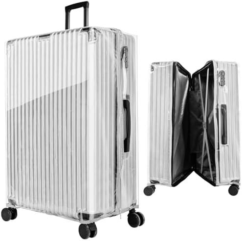 Yotako Upgraded Zippered Clear PVC Suitcase Cover, 20 Inch Luggage Covers for Suitcase Luggage Protector Suitcase Cover 20''