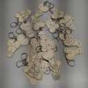 RattanView 24 Pcs Valentine's Day Heart Hot Air Balloon Craft Color Your Own Keychains DIY Craft Wooden Blank Keychains for Sunday School Classroom Home Active Party Favors Gifts, 12 Styles