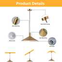 KCO Lighting Mid Century Modern Dome Pendant Light Large Farmhouse Island Lighting Gold Barn Pendant Lights Brass Kitchen Hanging Lights